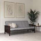 3145098 Convertible Futon Sofa Bed Couch Full Size Mattress Solid Wood Arm Furniture New 3145098 Convertible Futon Sofa Bed Couch Full Size Mattress Solid Wood Arm Furniture New