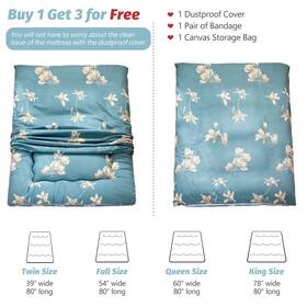 Cosmogo 746022601619 Floral Printed Japanese Roll Up Floor Futon Mattress Flower 1 King Cosmogo 746022601619 Floral Printed Japanese Roll Up Floor Futon Mattress Flower 1 King