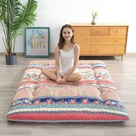 Cosmogo 783745319643 Boho Floral Pattern Japanese Floor Futon Mattress Cosmogo 783745319643 Boho Floral Pattern Japanese Floor Futon Mattress