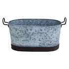38159 Design Metal Handles Galvn Oval Ornate Benzara Flawless Party Tub 38159 Design Metal Handles Galvn Oval Ornate Benzara Flawless Party Tub