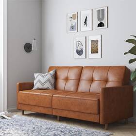 Dhp 029986214621 Andora 76 Inch Futon Sofa Bed In Faux Leather Modern Upholstered Couch S Dhp 029986214621 Andora 76 Inch Futon Sofa Bed In Faux Leather Modern Upholstered Couch S