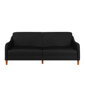 2148009 Dhp Jasper Pocket Coil Futon With 3 Backrest Positions Black Faux Leather 2148009 Dhp Jasper Pocket Coil Futon With 3 Backrest Positions Black Faux Leather