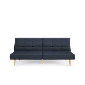 2427629 Dhp Bowie Square Tufted Armless Futon With Light Oak Legs Green Linen 2427629 Dhp Bowie Square Tufted Armless Futon With Light Oak Legs Green Linen