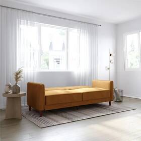 2459579 Dhp Pin Tufted Transitional Futon And Sofa Bed Rust Velvet 2459579 Dhp Pin Tufted Transitional Futon And Sofa Bed Rust Velvet