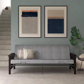 2524449 Dhp Futon 81 Inch W Full Size Mid-century Modern Wood Arm Metal Frame Espresso 2524449 Dhp Futon 81 Inch W Full Size Mid-century Modern Wood Arm Metal Frame Espresso