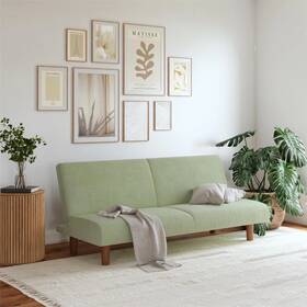 2614959w Dhp 66.5 Inch Sage Green Armless Futon Couch Sofa Bed Modern Wood Frame Clearance Sale
