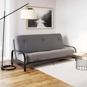 6278739 Dhp Futon Mattress Carson Plush 8 Inch Thermobonded High Density Polyester Fill Gray