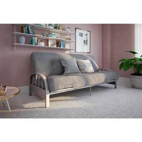 De01008 Dhp Futons 76.5 Inch Hx76.5 Wx76.5 D Metal Futon Frame 3-seat 44-lb Silver Finish