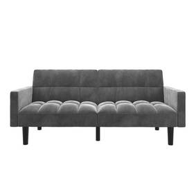 De16545 Dhp Futon 33.5 Inch W 3-seater Convertible Sofa Sleeper With Arms Wood Gray Microfiber De16545 Dhp Futon 33.5 Inch W 3-seater Convertible Sofa Sleeper With Arms Wood Gray Microfiber