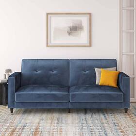 De26125 Dhp Futon 81 Inch Storage Tufted Upholstered Convertible Durable Solid Wood Blue De26125 Dhp Futon 81 Inch Storage Tufted Upholstered Convertible Durable Solid Wood Blue