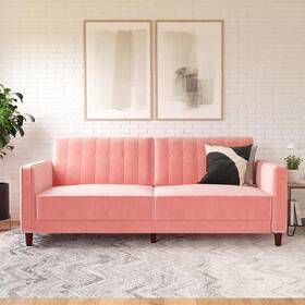 De48640 Dhp Futons 81.5 Inch Hx81.5 Wx81.5 D Medium-brown Wood 2-seat 600-lb In Pink Velvet De48640 Dhp Futons 81.5 Inch Hx81.5 Wx81.5 D Medium-brown Wood 2-seat 600-lb In Pink Velvet