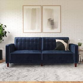 De88866 Dhp Futons 81.5 Inch W Wood Fabric Innerspringfuton Set In Blue Velvet Finish Full De88866 Dhp Futons 81.5 Inch W Wood Fabric Innerspringfuton Set In Blue Velvet Finish Full