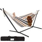 Double Hammock Steel Stand 100 Cotton Carrying Case Accommodate 2 Adults 600713166545