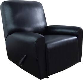 43551-121779 Easy-going Pu Leather Recliner Slipcovers Waterproof Stretch Small Black