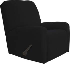 Dhs1014 Easy-going Recliner Stretch Sofa Slipcover Cover 4-pieces Large Black