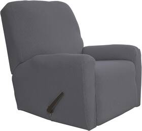 Dhs1564 Easy-going Recliner Stretch Sofa Slipcover Cover 4-pieces Large Grey Dhs1564 Easy-going Recliner Stretch Sofa Slipcover Cover 4-pieces Large Grey