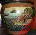 Epny-12l-20 Oriental Furnishings 20 Chinese Porcelain Fishbowl Planters In Satsuma Geishas
