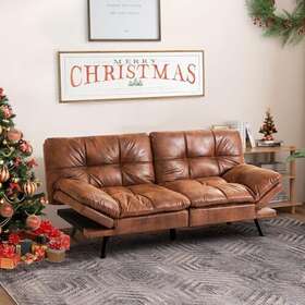Erdoru 810141748781 Memory Foam Loveseat Futon Couch Modern Sofa Bed With Convertible