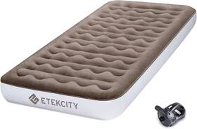 Etekcity 817915026151 Air Mattress Upgraded Twin Size Camping Bed Blow Up Brown