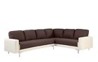 Exp199-br-bg Sofamania Contemporary Tone Linen Fabric Sectional Sofa Couch 649862753312 Exp199-br-bg Sofamania Contemporary Tone Linen Fabric Sectional Sofa Couch 649862753312