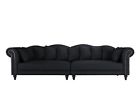 Exp207-fb-blk Sofamania Chesterfield Large Living Room Sofa Classic Linen 662187608099 Exp207-fb-blk Sofamania Chesterfield Large Living Room Sofa Classic Linen 662187608099