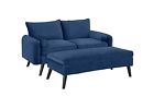 Exp381 Divano Roma Upholstered Velvet Loveseat Inch With Stool 662187620022 Exp381 Divano Roma Upholstered Velvet Loveseat Inch With Stool 662187620022