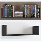 Fasthomegoods Contemporary Design U Shape Floating Dvd Cd And Book Solid Wood Wall Shelf 744947886449 Fasthomegoods Contemporary Design U Shape Floating Dvd Cd And Book Solid Wood Wall Shelf 744947886449