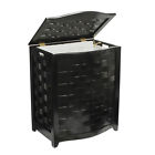 Bhv0100mh Front Bowed Finished Design Mahogany Oceanstar Hamper Laundry