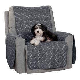 Furhaven 52318017 Water-resistant And Reversible Recliner Polka Paw Gray