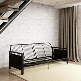 2185059 Futon Frame Full Size Sofa Bed Couch Metal Black Sleeper Living Room Furniture 2185059 Futon Frame Full Size Sofa Bed Couch Metal Black Sleeper Living Room Furniture