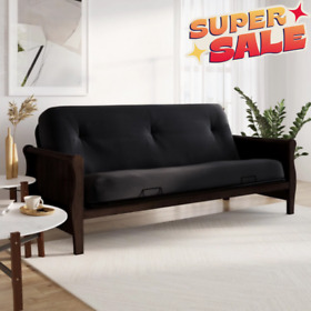 Futon Sofa Bed With Mattress 8inch Full Size Convertible Couch Sleeper Fold Frame Futon Sofa Bed With Mattress 8inch Full Size Convertible Couch Sleeper Fold Frame