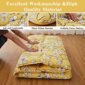 Garvee 955345846131 Floral Pattern Japanese Style Futon Floor Mattess Sleeping