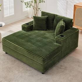 Lguteg3rfe8owafw5tzbbahprp9m Garveehome Oversized Chaise 59.84 X 53.94 33.07 Inches Corduroy Green
