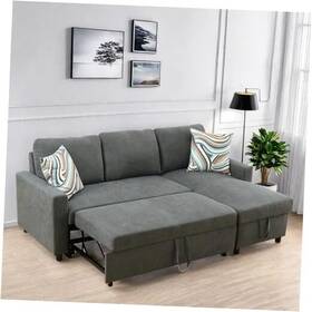 Glasflenth 734189888417 Sectional Sofa Bed 83 Inch L Shaped 83.6 54.5 W 33.8 H Dark Grey Glasflenth 734189888417 Sectional Sofa Bed 83 Inch L Shaped 83.6 54.5 W 33.8 H Dark Grey