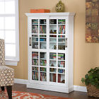 Mcc27001 Glass Cabinet Sliding White 2 Doors Media