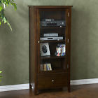 Mmc90061 Glass Media Expresso Audio Door Storage Cabinet Mmc90061 Glass Media Expresso Audio Door Storage Cabinet