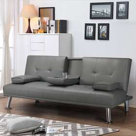 Gl59m4000301 Globalbid Convertible Sofa Sleeper Couch Loveseat Futon Bed Faux Leather Used Gl59m4000301 Globalbid Convertible Sofa Sleeper Couch Loveseat Futon Bed Faux Leather Used