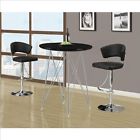 3176558 Glossy Specialties Bar Chrome Monarch Metal Black Table 36- Id