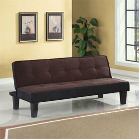 57028 Hamar Flannel Fabric Futon In Chocolate 57028 Hamar Flannel Fabric Futon In Chocolate