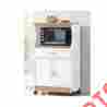 Hik77 Hodedah White Microwave Cart On Wheels Kitchen Drawer Stand Shelf Space Wooden Portable 812183010291
