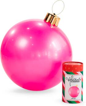 10181501 Holiball Inflatable Holiday Ornament Indoor And Outdoor Use Reusable One Size Pink