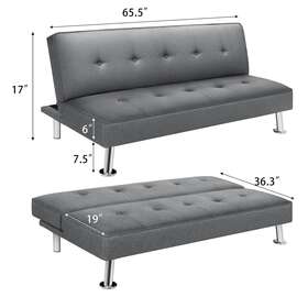Homall 705114618867 Convertible Futon Sofa Bed For Living Room Couches Grey Full Homall 705114618867 Convertible Futon Sofa Bed For Living Room Couches Grey Full