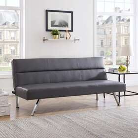 Home Imports Emporium 099312448075 Zoe Futon Sofa Bed Faux Leather Couch Modern Gray Full Home Imports Emporium 099312448075 Zoe Futon Sofa Bed Faux Leather Couch Modern Gray Full