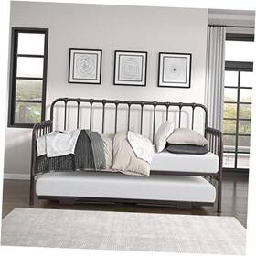 Homelegance 194840159575 Hendrix Metal Daybed With Trundle Twin/twin Dark Bronze Homelegance 194840159575 Hendrix Metal Daybed With Trundle Twin/twin Dark Bronze
