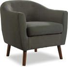 1192gy Homelegance Fabric Barrel Chair Sage Gray