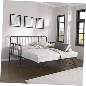 Y184983dz-nt Homelegance Metal Daybed With Trundle Mattress Foundation Steel Slat Y184983dz-nt Homelegance Metal Daybed With Trundle Mattress Foundation Steel Slat