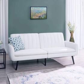 70089hd Homestock Futon Set 77.9 Inch X 33.5 Removable Cushions Linen-upholstered White 70089hd Homestock Futon Set 77.9 Inch X 33.5 Removable Cushions Linen-upholstered White