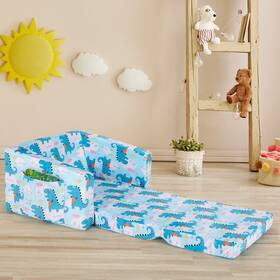 H051a8514 Honeyjoy 2-in-1 Convertible Kids Sofa To Lounger Flip-out Chair With Storage Pocket Home H051a8514 Honeyjoy 2-in-1 Convertible Kids Sofa To Lounger Flip-out Chair With Storage Pocket Home