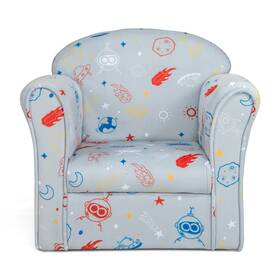 Us-2hy10198 Honeyjoy Kids Sofa Toddler Upholstered Armrest Chair With Solid Wooden Frame Gray