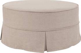 C132-610s Howard Elliott Natural Linen Round Slipcover-howard 36 C132-610s Howard Elliott Natural Linen Round Slipcover-howard 36